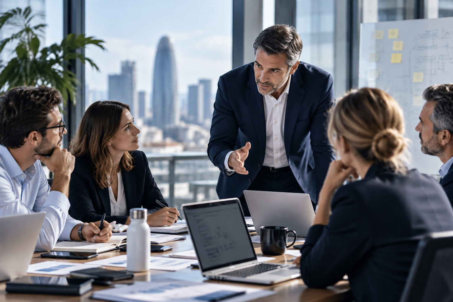 Equipo directivo en una reunión de trabajo - Soluciones Reunionitis para empresas